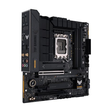 Asus | TUF GAMING B760M-PLUS WIFI D4 | Processor family Intel | Processor socket LGA1700 | DDR4 DIMM | Memory slots 4 | Support - 2